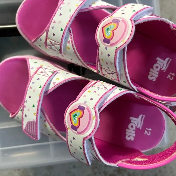 New WT light up Trolls sandals for girls size 12 - Picture 5 of 6